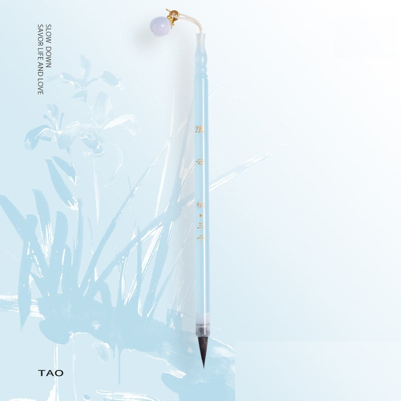 Traditional Chinese Small-Script Calligraphy Brush Pen for Women Blue