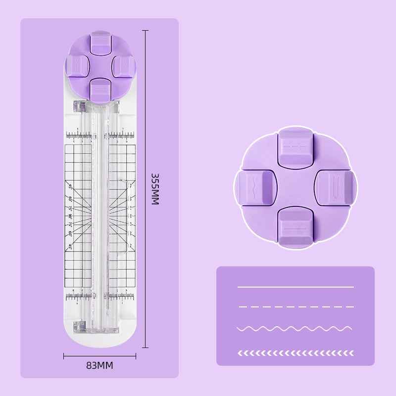 4in1 Paper Trimmer Craft Paper Cutter with Dial Blades Green