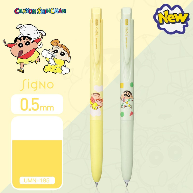 Uni-Ball Signo 0.5mm Gel Pen Crayon Shinchan Limited Edition 2 Pack