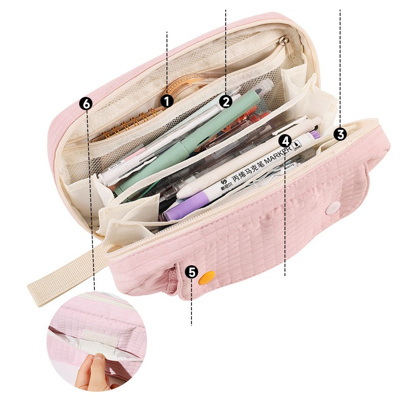 Large Capacity Multi-Layer Cute Pencil Case for Girls