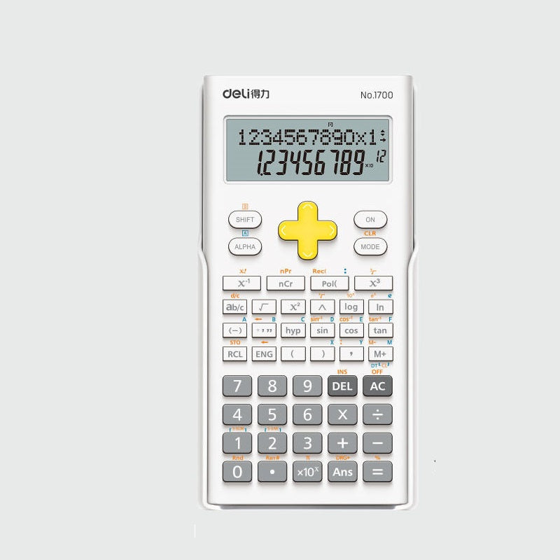 DELI 1700 Scientific Calculator 240 Functions for School Students White