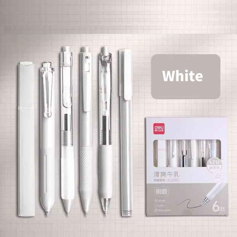 DELI 33867 Gel Pens Journaling Highlighter 6 Pack White