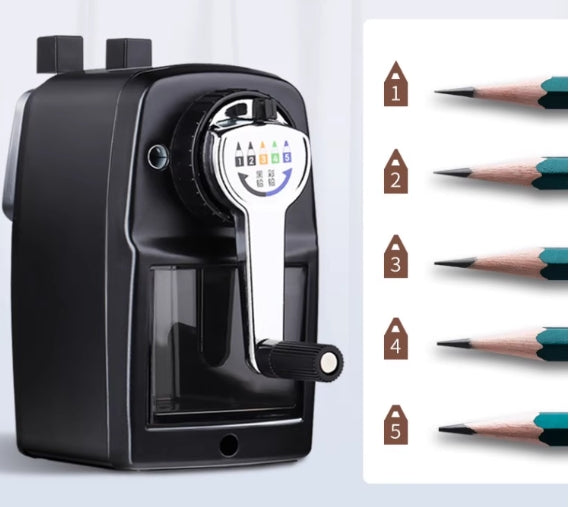 DELI 71156 Pencil Sharpener Precision Manual Crank 5 Grades Adjustable