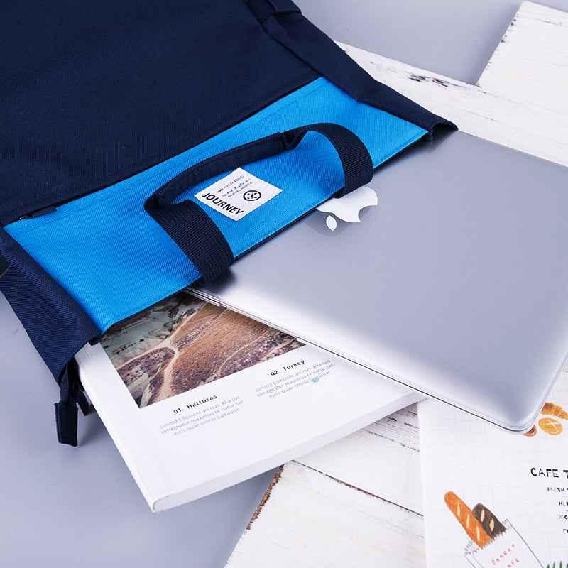 DELI Polyester Book Tote Bag with Zipper Pocket for Kids Students