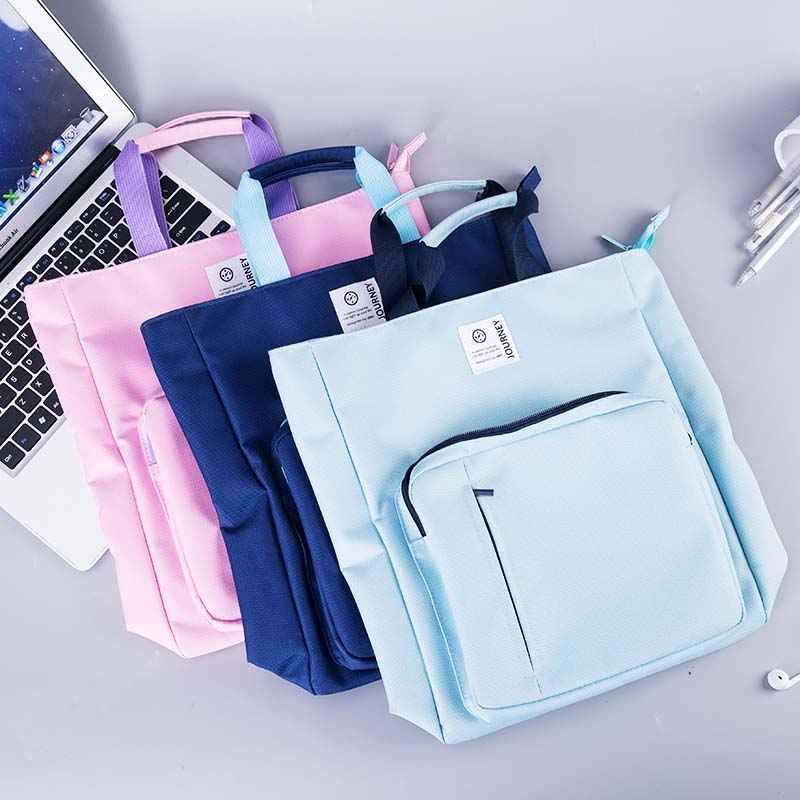 DELI Tutorial Book Tote Bag with Zipper for Kids Students