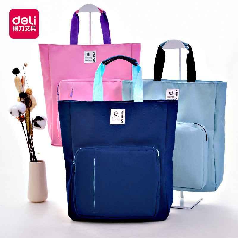DELI Tutorial Book Tote Bag with Zipper for Kids Students