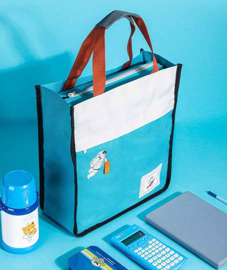 DELI Astronaut Foldable Oxford Fabric Book Tote Bag with Zipper
