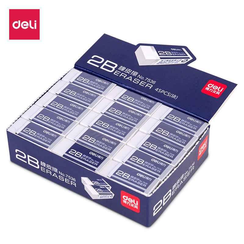 DELI 7536 Student Eraser - For 2B Lead - 24/45 Pack 45 Pack