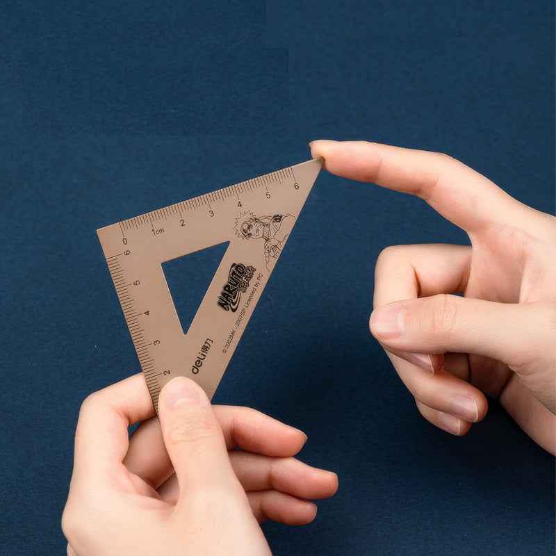 DELI 79539 Naruto Metal Ruler Set – 4-Piece Gold Silver 2 Pack