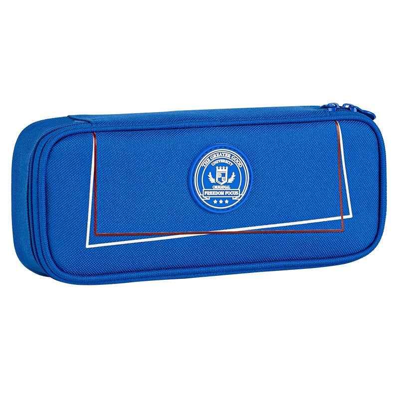 DELI Big Capacity Pen Pouch College Pencil Case Holder Blue B