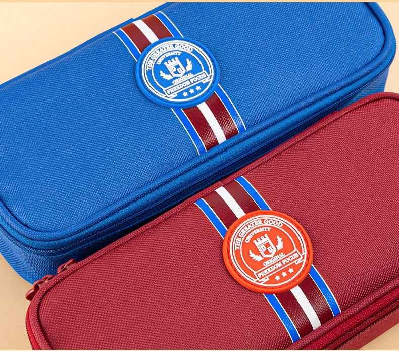 DELI Big Capacity Pen Pouch College Pencil Case Holder