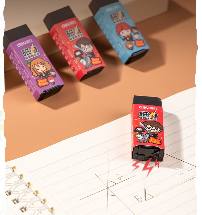 DELI Harry Potter Magnetic Eraser Set – 6-Pack