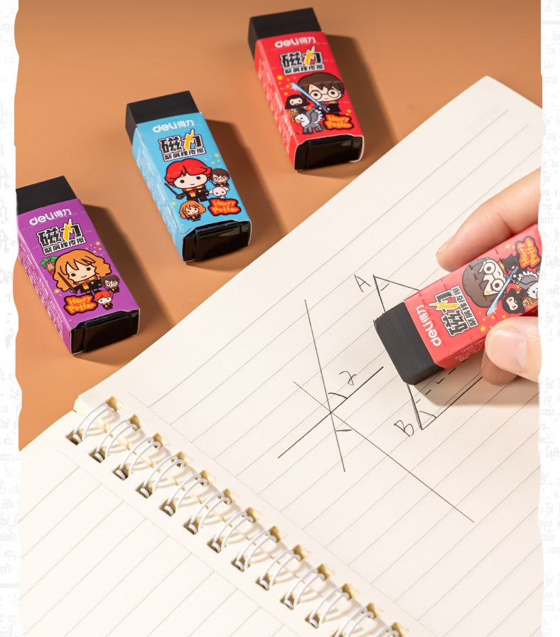 DELI Harry Potter Magnetic Eraser Set – 6-Pack