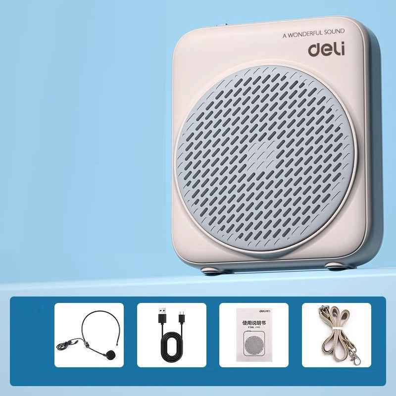 DELI LT900 Portable Rechargeable Mini Voice Amplifier Wired Blue