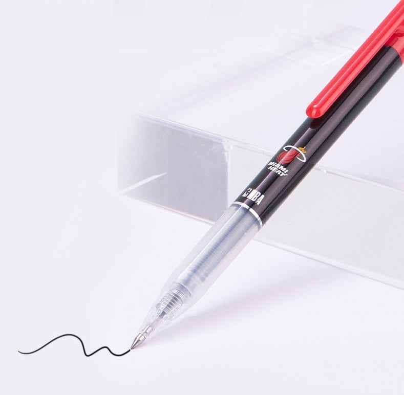 DELI SF120 NBA Click Gel Pen – 0.5mm Quick-Dry Black Ink, 12-Pack
