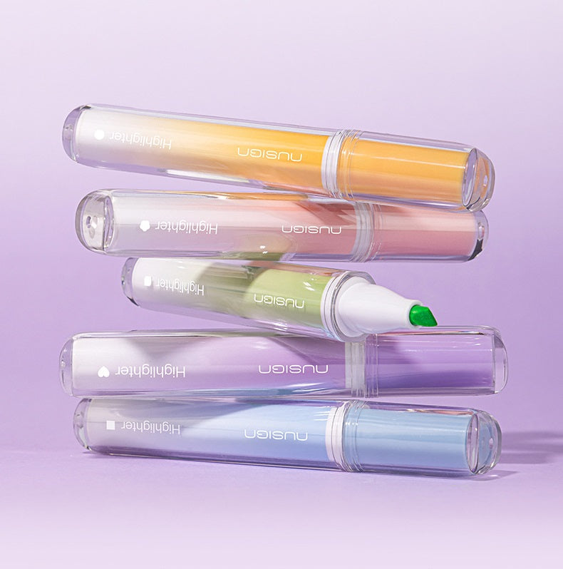 DELI Scented Highlighters – Axe-Shaped Fiber Tip, 5-Color Set