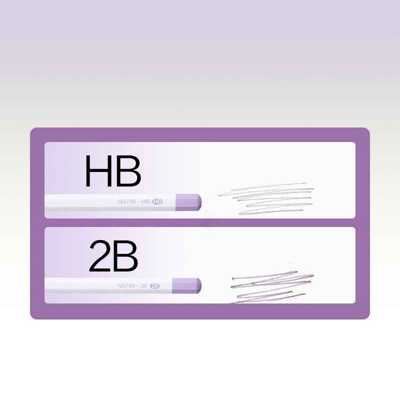DELI NS749 Grape Scented Black Wood Pencils – HB & 2B 2 Pack