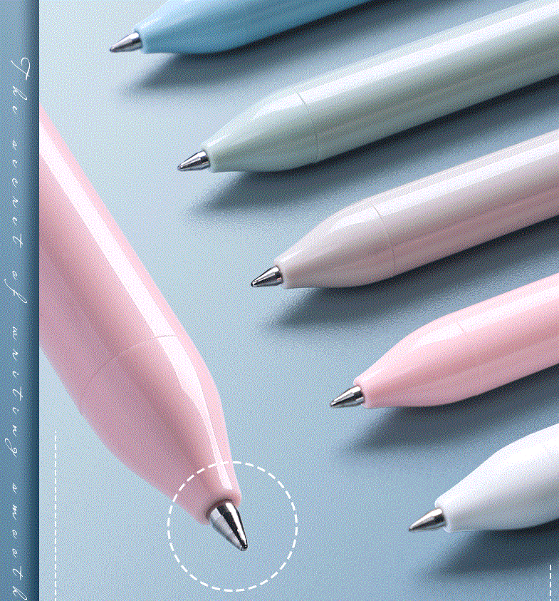 DELI NUSIGN Retractable Gel Pens Morandi,5 Pack,Black Ink
