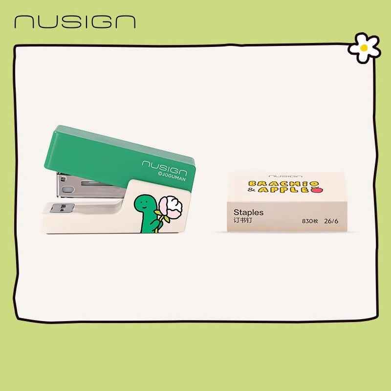 DELI NUSIGN joguman Mini Stapler with 830 Staples Green