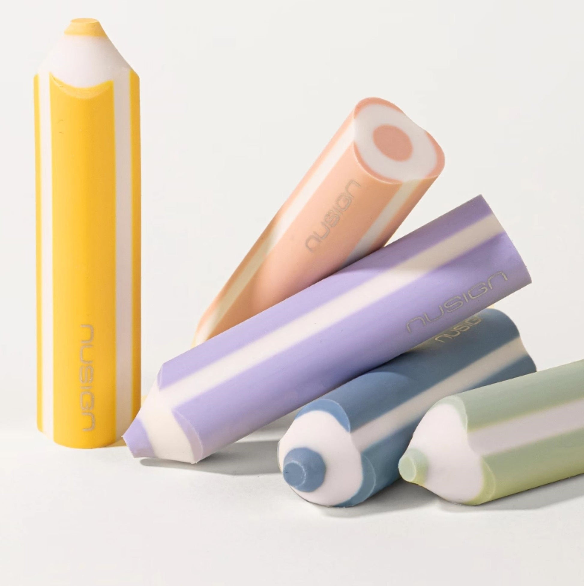 DELI Nusign NS038 Pencil-Type Erasers - 10-Pack