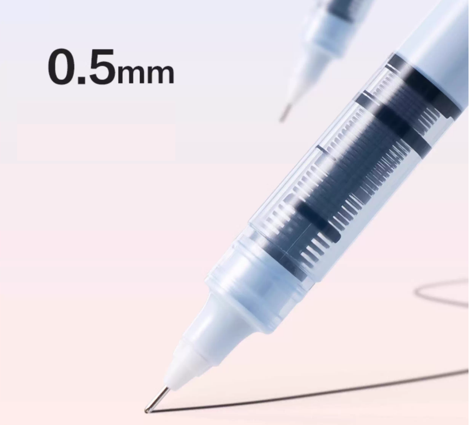 DELI Nusign Liquid Black Ink RollerBall Pens 0.5mm 16 Pack