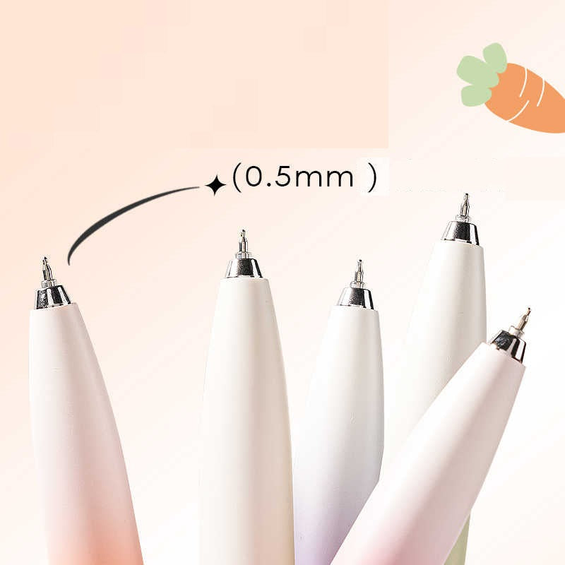 DELI S186 Pocket-Sized Click Pen - 0.5mm ST Tip Black Ink 10 Pack