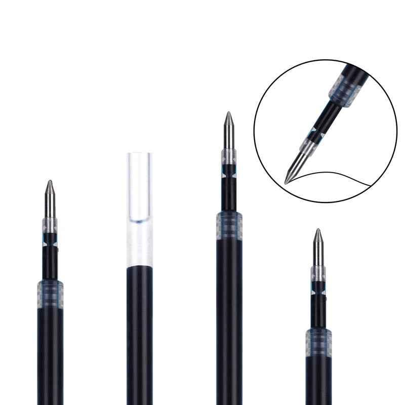 DELI S206 Retractable Gel Ink Pen Refills,0.5mm,20 Count,Black Red Blue