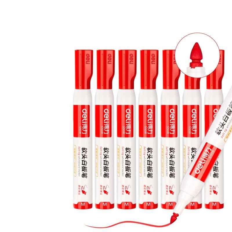 DELI Low Odor Dry Erase Marker,Soft Tip Whiteboard Marker,10 Count Black