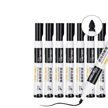 DELI Low Odor Dry Erase Marker,Soft Tip Whiteboard Marker,10 Count Black