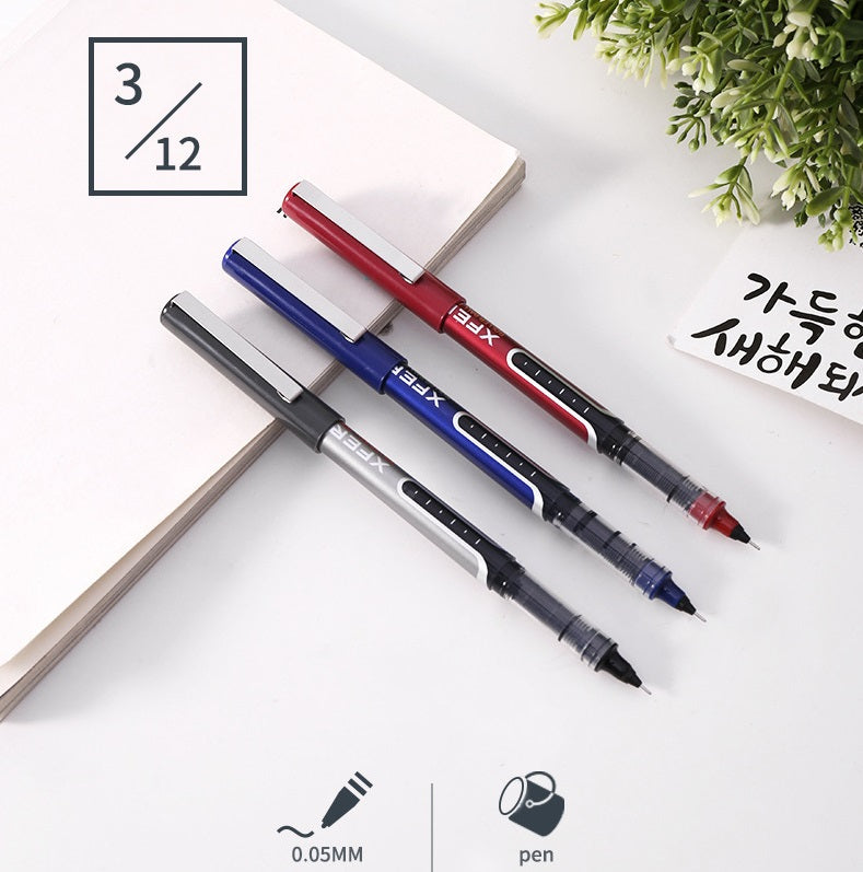 DELI S657 Liquid Ink Rollerball Pen 12 Pack 0.5mm
