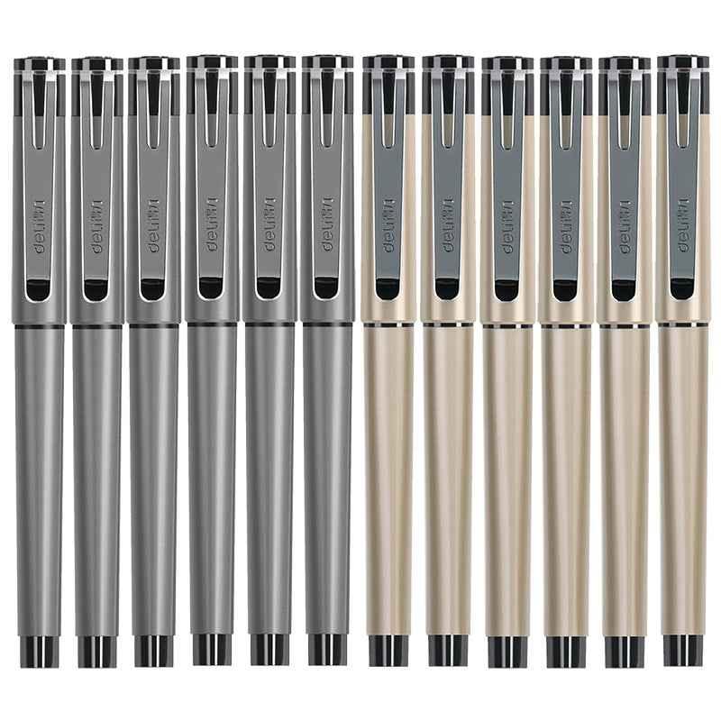 DELI S95 Gel Pen,Black Ink,Extra Fine 0.5mm,12 Pack,Writing Smooth