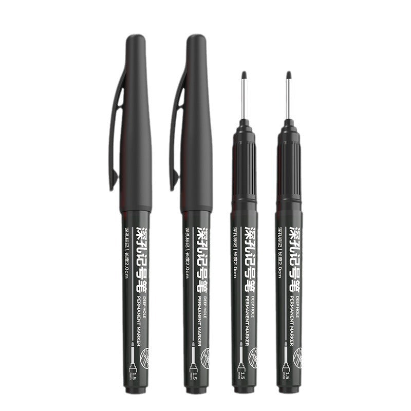 DELI Deep Hole Permanent Marker Pens 12 Pack 3 Colors