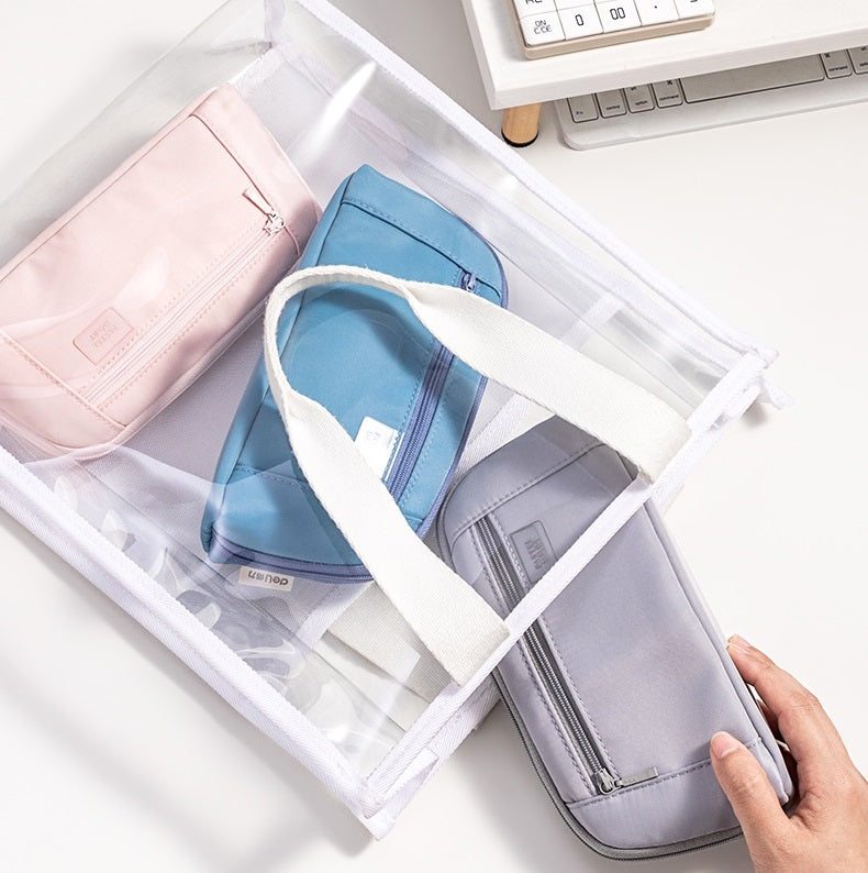DELI Pastel Diary Shell Shape Pencil Case Pen Bag
