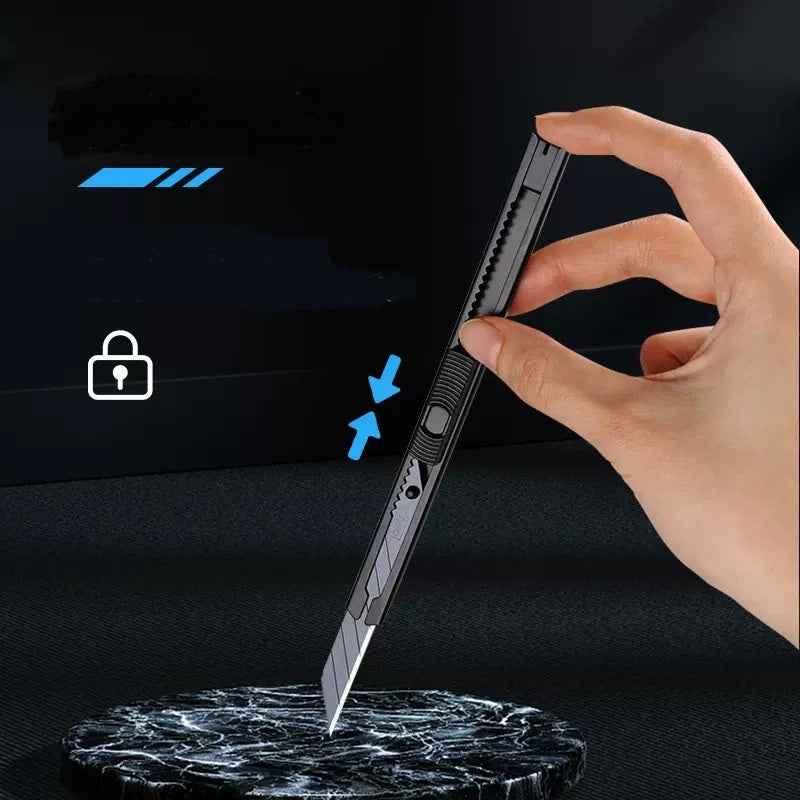 DELI Retractable Utility Knife 9mm Auto Lock Snap Off Paper Box Cutter 10 Pack