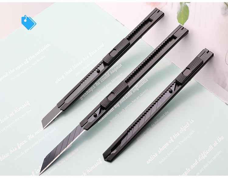 DELI Retractable Utility Knife 9mm Auto Lock Snap Off Paper Box Cutter 10 Pack
