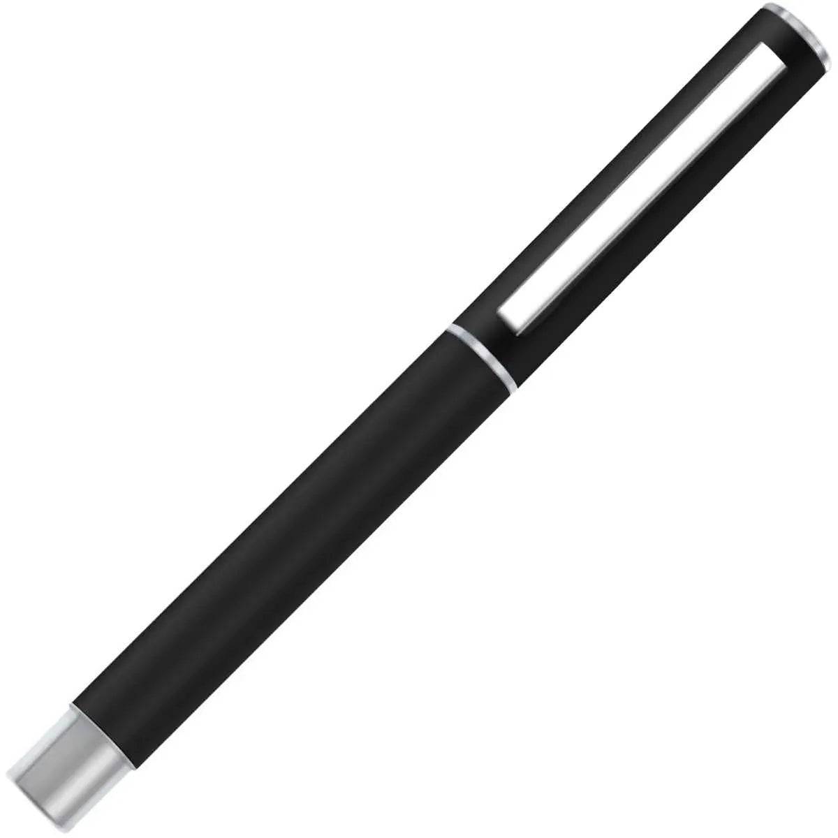 DELI S80 Gel Pen 0.5MM Fine Point,Black White Metal Body-2 Pack Black