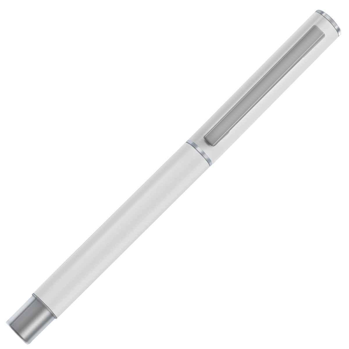 DELI S80 Gel Pen 0.5MM Fine Point,Black White Metal Body-2 Pack White