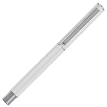 DELI S80 Gel Pen 0.5MM Fine Point,Black White Metal Body-2 Pack White