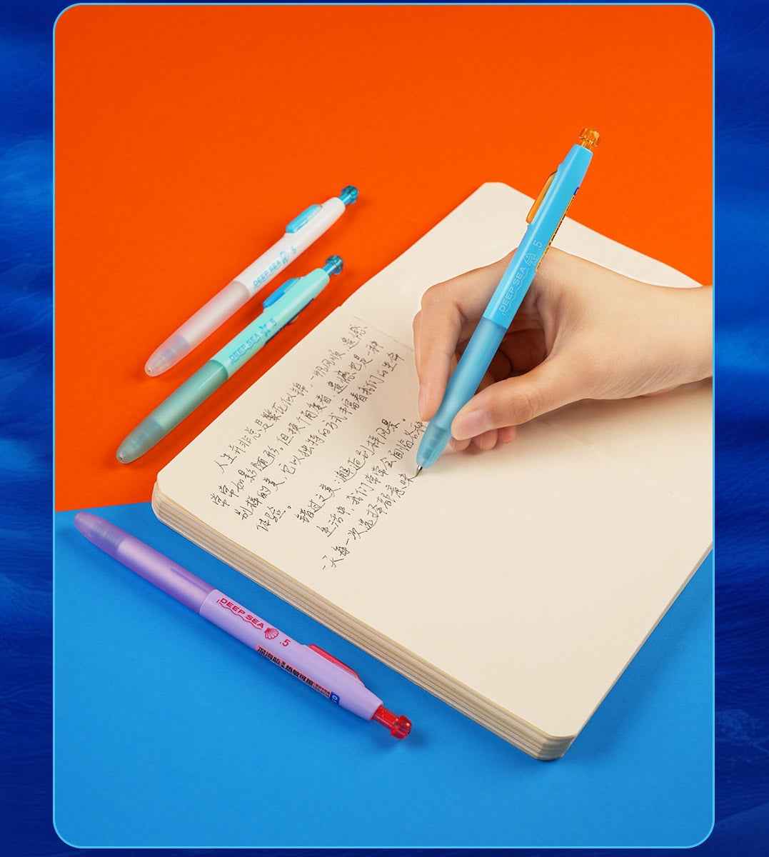 DIANSHI DS-0214 Erasable Gel Pen 4-Pack – Retractable,Silent Click