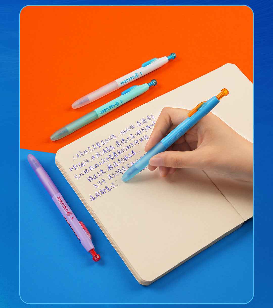 DIANSHI DS-0214 Erasable Gel Pen 4-Pack – Retractable,Silent Click