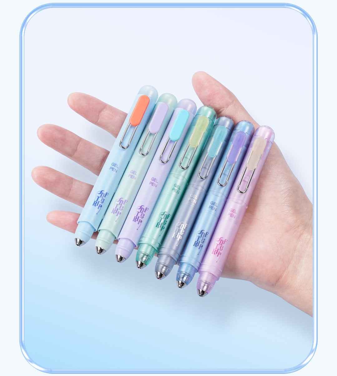 DIANSHI Retractable Pocket Gel Pen 0.5mm with 2 Refills