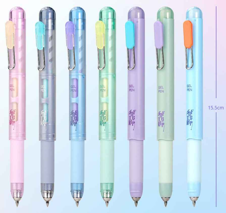 DIANSHI Retractable Pocket Gel Pen 0.5mm with 2 Refills