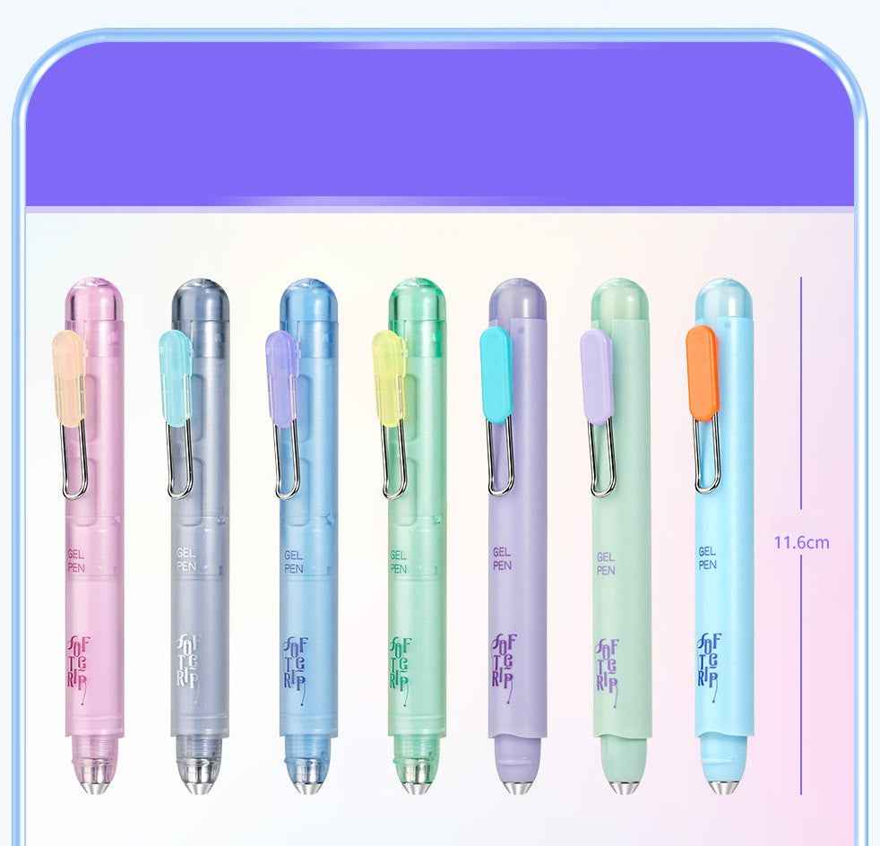 DIANSHI Retractable Pocket Gel Pen 0.5mm with 2 Refills