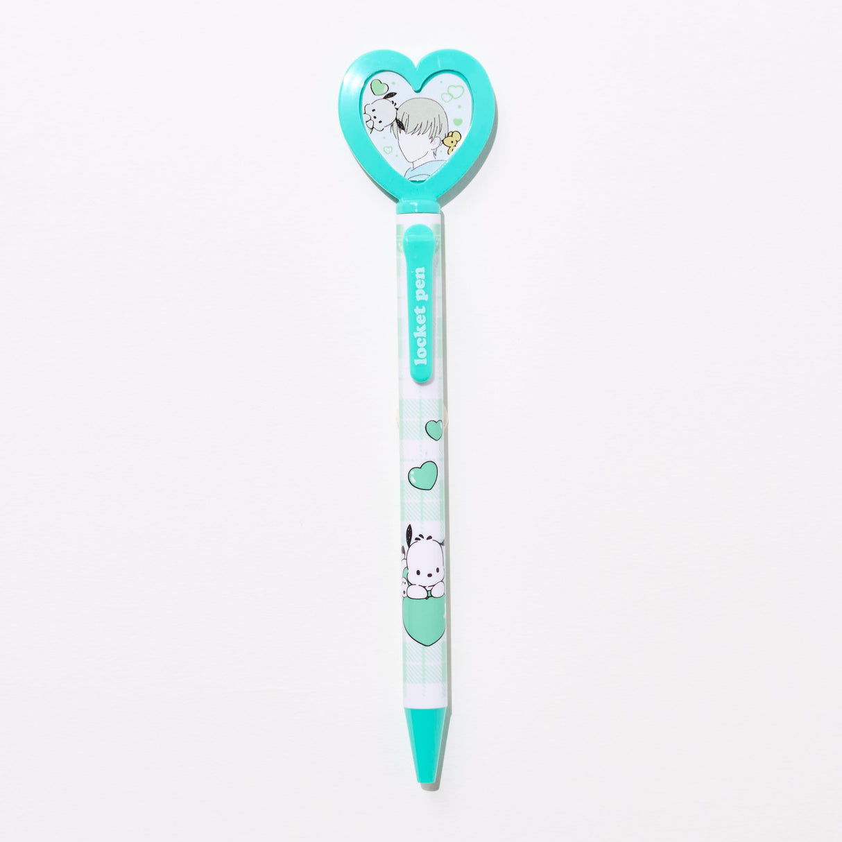 Epoch Chemical Japanese Sanrio Heart Locket Ballpoint Pen 0.7mm Pochaco (Green)