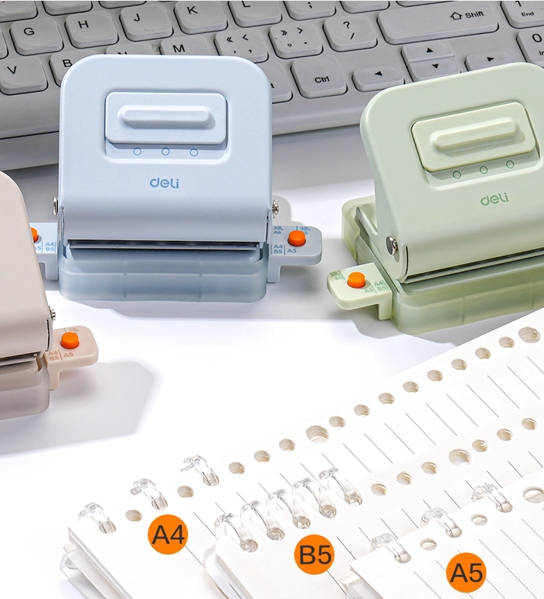Deli Dual-Use Paper Punch (3/6-Hole) for A4/A5/B5