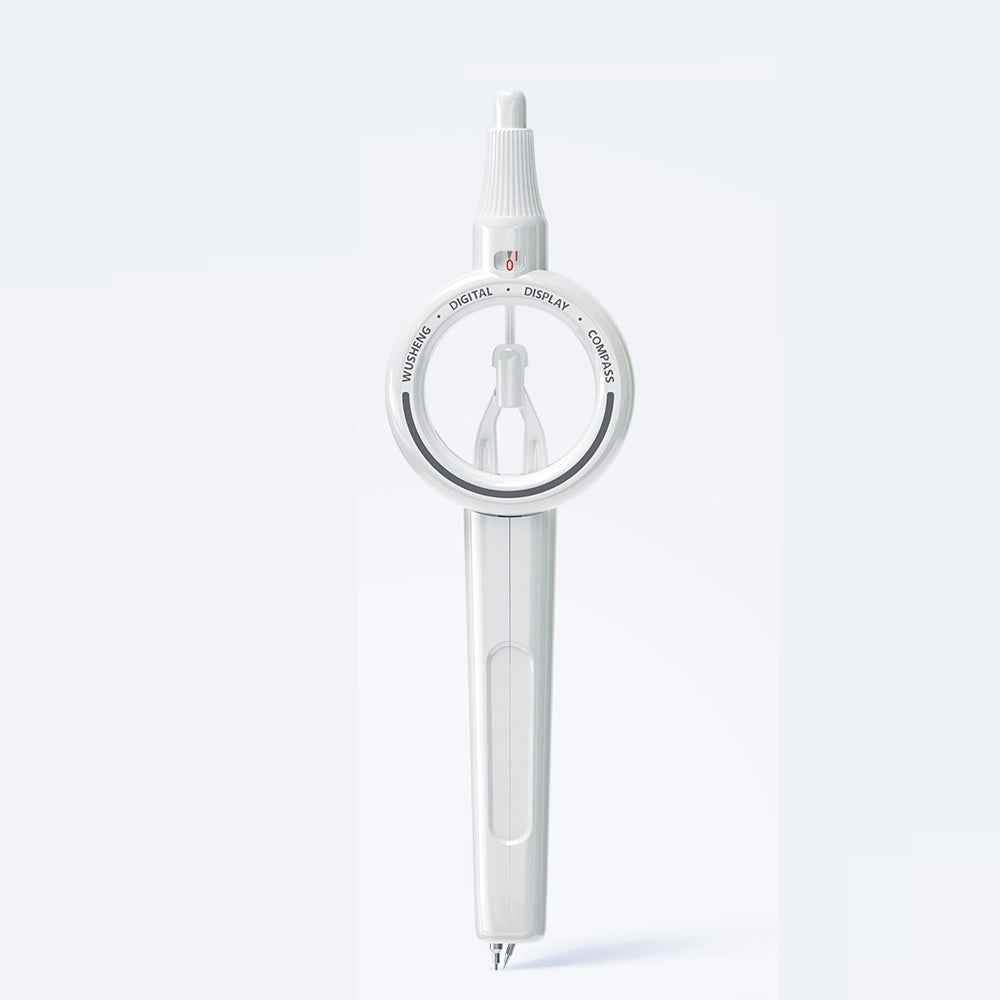 Digital Display Compass & Automatic Pencil Set White