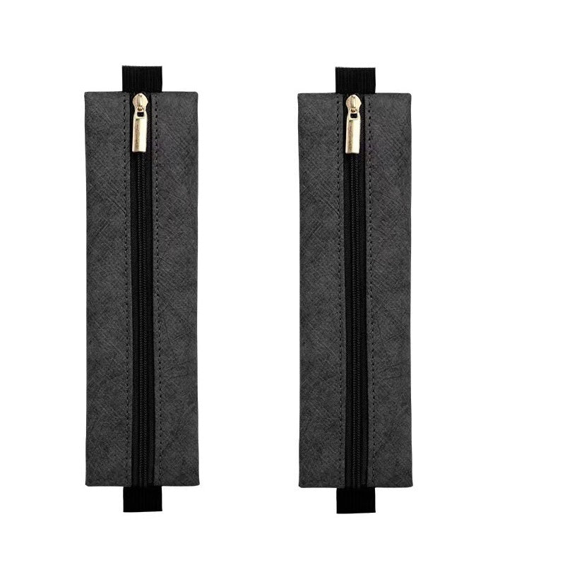 Dupont Paper Pen Pouch with Elastic Band for Journals & Planners 2pcs Black