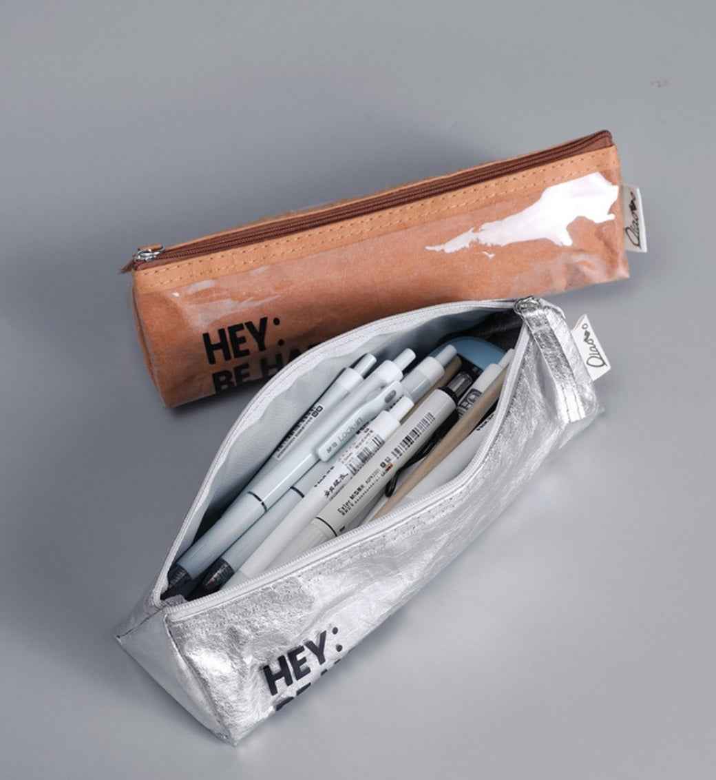Dupont Paper & TPU Pencil Case Set - Large & Small Pen Pouches 2 Pack