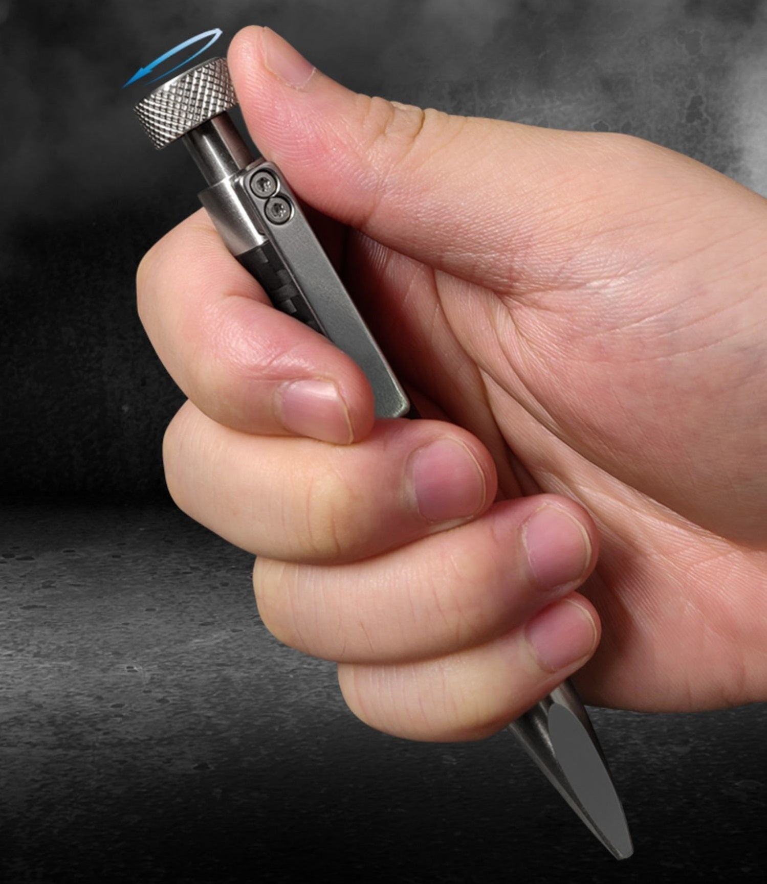 Carbon Fiber & Stainless Steel EDC Tactical Pen with Fidget Spinner