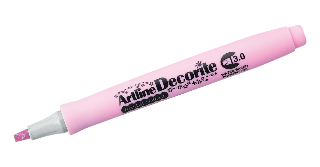Artline Decorite Marker Sets | 3.0mm Flat Tip 4 Color Pack Pastel Set